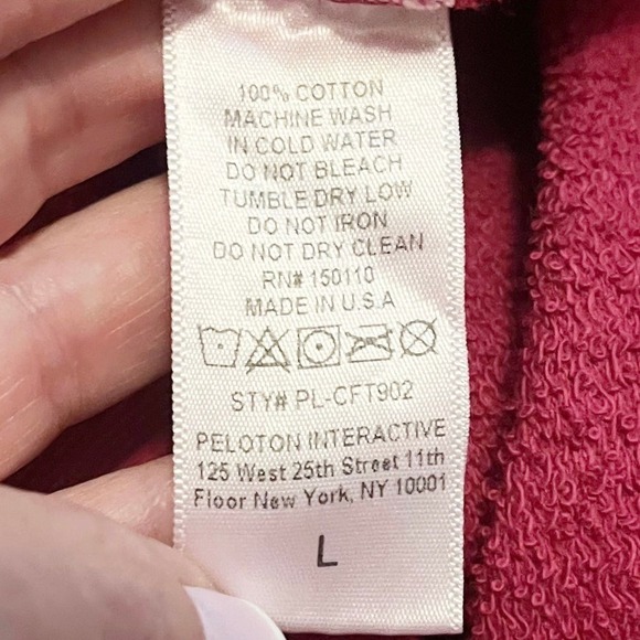 Peloton NWT Rose Logo Print Crewneck Sweatshirt Pink Women’s Size L - Picture 6 of 7